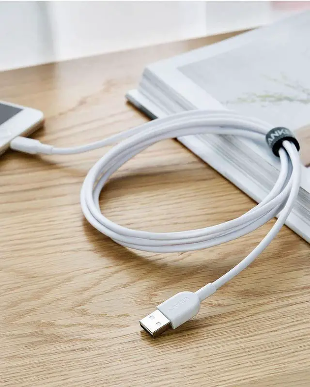 Alt view image 5 of 5 - Powerline II Lightning Cable,Apple MFi Certified,USB Charging/Sync Lightning Cord Compatible with iPhone 11 Series/SE/Xs/XR,and More(6FT,White)