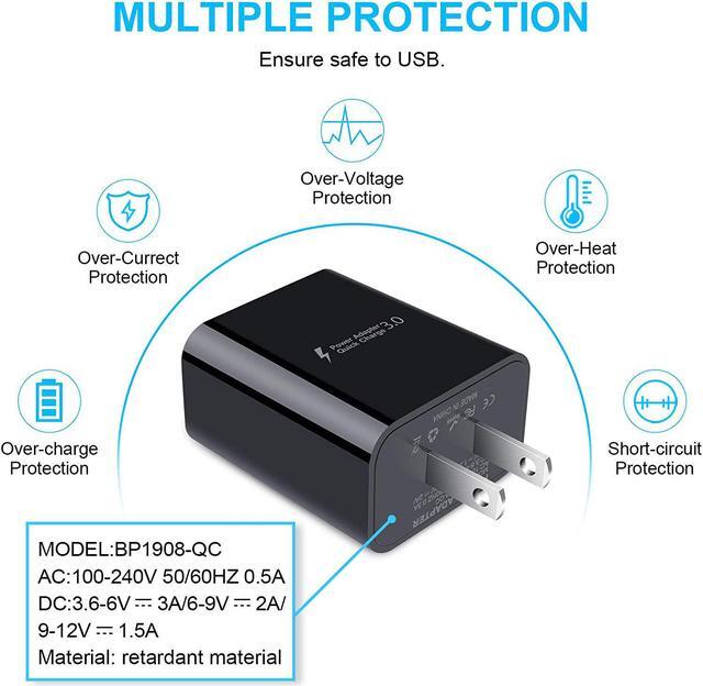 Alt view image 4 of 7 - Adaptive Fast Charger for Samsung Galaxy S25 S24 S23 S22 S22+ S22 Ultra S21 S20 FE S20+ S10 S9 A21 A51 A71 A11 A10e A16 A15 A56 Note 20 Ultra, 18W Quick Charge Wall Charger Type C Fast Charging Cable