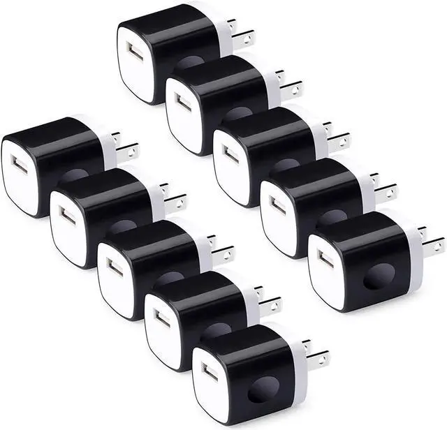 Main image of USB Wall Charger Charger Adapter HOOTEK 10 Pack 1A/5V Single Port USB Plug Quick Charger Block Charging Cube Compatible iPhone 12 Pro Max/11/XS/XR/X/8 Plus/SE Samsung Galaxy LG HTC Moto Android