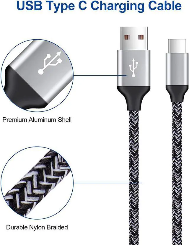 Alt view image 2 of 7 - USB C Type C Charger for Samsung Galaxy A26/A25/A24/A23/A16/A36/S25 Ultra/S25 Plus/S24 Ultra/S24FE/S23FE/S22 Ultra/S21/A55/A54/A15, 3 Pack Wall Charger with Type C Cable USB C Braided Power Cord 6FT