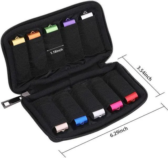 Alt view image 5 of 7 - USB Flash Drive Case - Vellgo Soft Material Thumb Drive Holder case USB Drive Holder Organizer Portable Electronic Accessories Bag for USB Memory Stick with 10 Slots