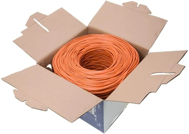 Alt view image 2 of 4 - Satmaximum CAT6 1000ft UTP Orange Ethernet Solid Cable 550Mhz LAN Cable 23AWG RJ45 Network Wire Bulk (Orange)
