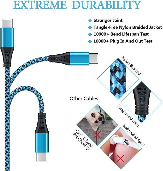 Alt view image 2 of 7 - [4Pack/6FT] USB Type C to USB A Cable AILKIN Fast Charging Long Android USBC Phone Power Charger Braided Cord for Samsung Galaxy LG Stylo Google Pixel Z Play Droid Motorola Android Type-C Cables