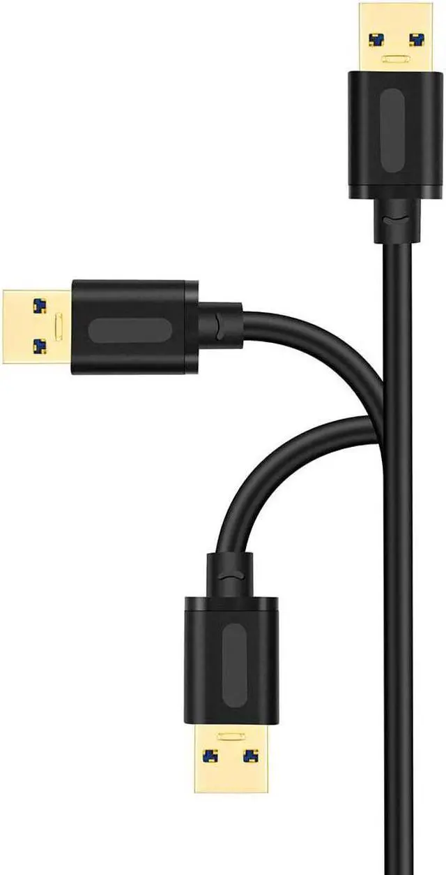 Alt view image 3 of 7 - USB 3.0 Male to Male Cable 3Ft USB to USB Cable with Gold-Plated Connector for Hard Drive Enclosures DVD Player Laptop Cooler (3Ft/1M)