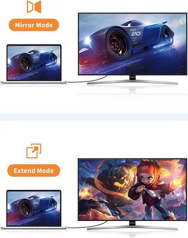 Alt view image 6 of 7 - Active DisplayPort to HDMI Cable 4K, CableCreation 6FT Braided DP to HDMI Cable, Support Eyefinity Multi-Screen, 4K & 3D Audio/Video Converter, 1.83M / Black