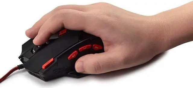 Alt view image 2 of 6 - Zelotes Wired Gaming Mouse, 9200DPI, 8 Programmable Buttons, USB Optical Ergonomic Mouse, Corded Computer Mouse, Mouse Gaming for PC, Mac, Black