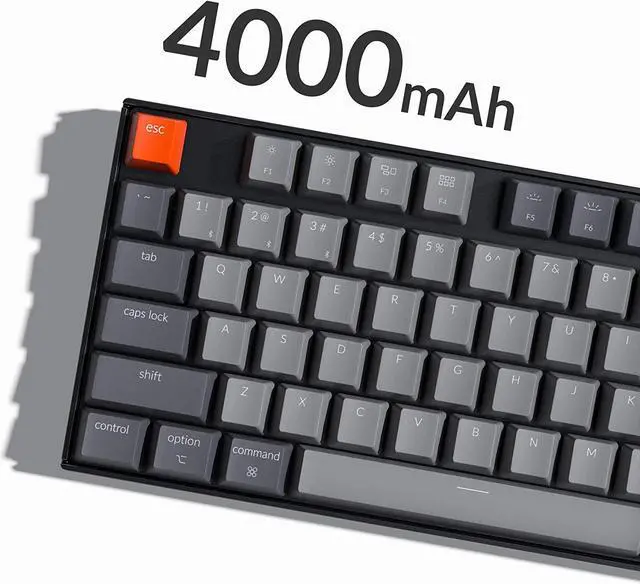 Alt view image 5 of 7 - Keychron K8 Hot-swappable Wireless Bluetooth/Wired USB Mechanical Keyboard with Gateron G Pro Brown Switch/White LED Backlight/N-Key Rollover, Tenkeyless 87-Key Computer Keyboard for Mac Windows