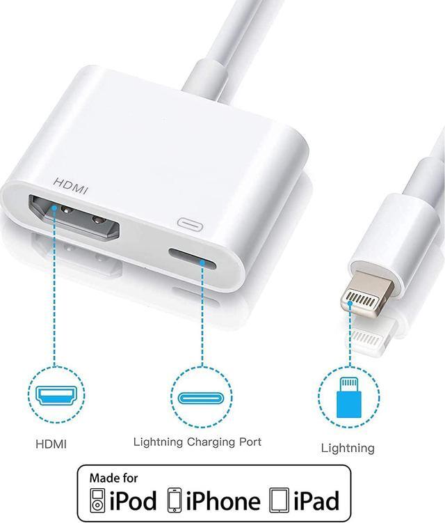 Alt view image 2 of 7 - [Apple MFi Certified] Apple Lightning to HDMI Adapter for iPhone to TV 1080P Digital AV Adapter Sync Screen Connector Cable Compatible for iPhone 14 13 12 11 XS XR X 8 iPad to HDTV Projector Monitor