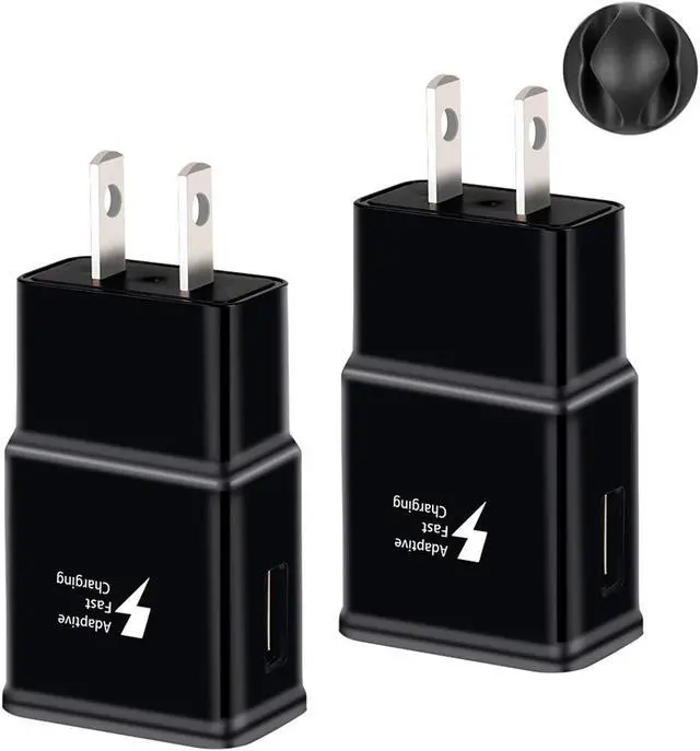 Main image of 2 Pack Fast Charging Block, USB Adaptive Fast Charger Box Android Cell Phone Tablet Adapter for Samsung Galaxy S20 S10 S9 S8 S7 A56 A55 A54 A40 A36 A35 A25 A20 A16 A15 A14 A13 Note8 9, EP-TA20JBE