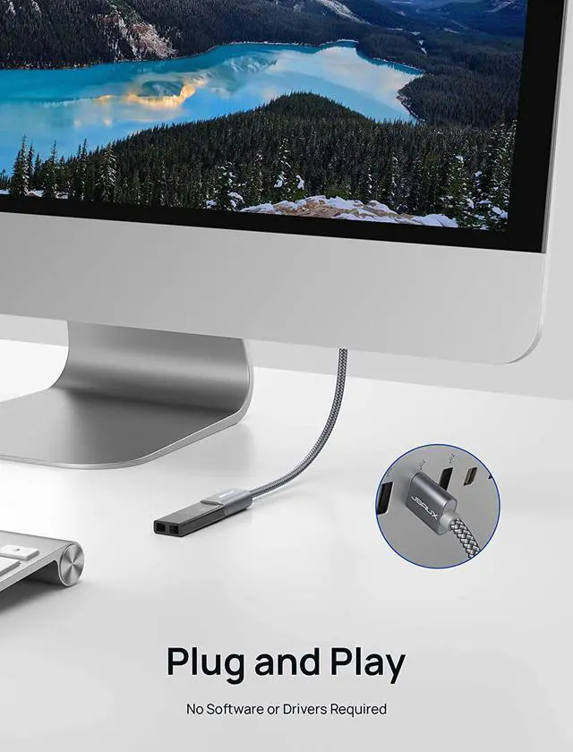 Alt view image 3 of 6 - JSAUX 2Pack 10FT+10FT USB 3.0 Extension Cable, Type A Male to Female USB Extender Cord Nylon Braided Compatible with Webcam, Camera, Phone, USB hub, Mouse, Keyboard, Printer, Hard Drive, Xbox-Grey
