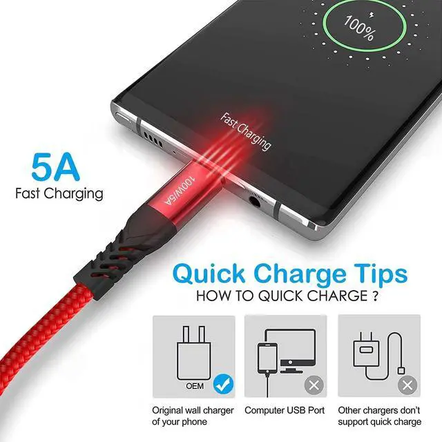 Alt view image 5 of 7 - 15FT Long USB-C to USB-C Cable 100W, Type-C 20V/5A Fast PD Charger Braided Cord for MacBook Pro, iPad Pro/iMac Air/iPhone 15/15 Pro/15 Plus/15 Pro Max, Samsung Galaxy S24 S23,OnePlus 9, Sony PS5,Red