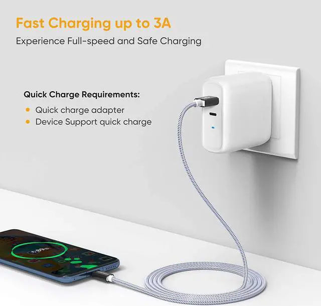 Alt view image 4 of 7 - Long USB C Cable 10FT CableCreation USB A to USB C Cable USB to C Cable Braided Fast Charging Cable 3A 480Mbps Data for MacBook Pro Air iPad Pro Chromebook Pixel Galaxy S21 S20 and More 3m Blue