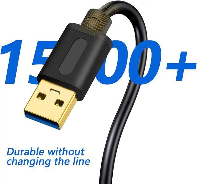 Alt view image 3 of 7 - USB 3.0 A to A Male Cable 10Ft USB Male to Male Cable Double End USB Cord Compatible with Hard Drive Enclosures DVD Player Laptop (10FT)