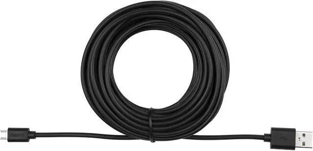 Main image of 25 ft Micro USB Cable Replacement for Wyze Cam Nest Camera - Extra Long Extension Power Cord (Black)