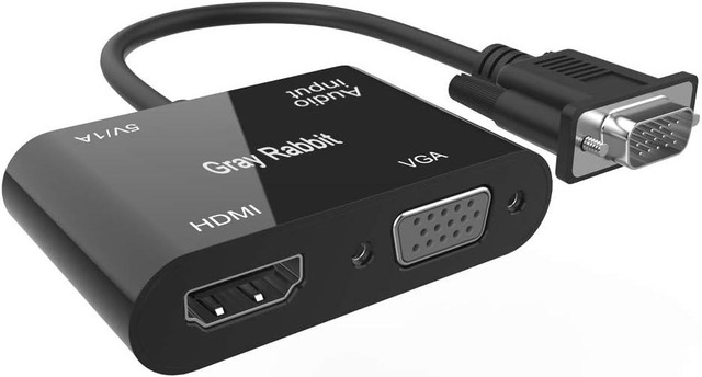 thumbnail interactive-video image 1 of VGA To HDMI VGA Adapter, VGA To VGA HDMI Splitter Converter 1 of 13
