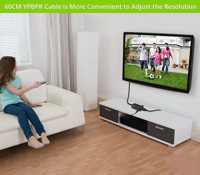 Alt view image 2 of 7 - HDMI to Component Converter Scaler with 60cm 1080P YPbPr Cable HDMI to YPbPr Converter Convert hdmi to Component HDMI to Video Converter HDMI to 5RCA RGB Converter