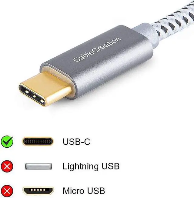 Alt view image 2 of 7 - [2-Pack] USB3.1 USB Female to USB C Adapter 0.5 FT CableCreation USB C to USB A Female Adapter Cable Braided OTG 5Gbps Data Female USB A to C Male for MacBook Pro Air S21 S20 etc, 0.15m Space Gray