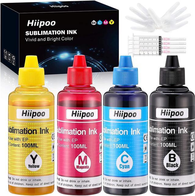 Hiipoo Sublimation Ink Refilled Bottles Work with C88 C88+ WF7710
