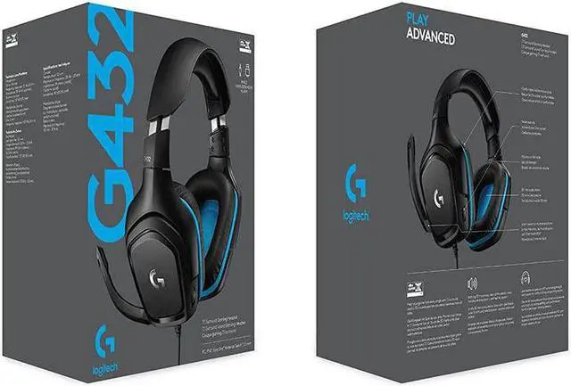 Alt view image 7 of 7 - G432 Wired Gaming Headset, 7.1 Surround Sound, DTS Headphone:X 2.0, Flip-to-Mute Mic, PC (Leatherette) Black/Blue