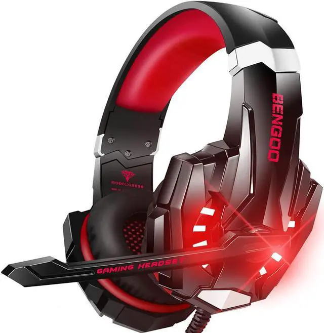 Main image of BENGOO Stereo Pro Gaming Headset for PS4, PC, Xbox One Controller, Noise Cancelling Over Ear Headphones with Mic, LED Light, Bass Surround, Soft Memory Earmuffs for Laptop Mac Wii Accessory Kits