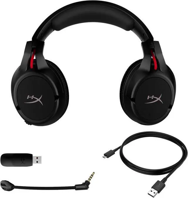 Alt view image 5 of 7 - HyperX Cloud Flight - Wireless Gaming Headset, Long Lasting Battery up to 30 Hours, Detachable Noise Cancelling Microphone, Red LED Light, Comfortable Memory Foam, Works with PC, PS4 & PS5