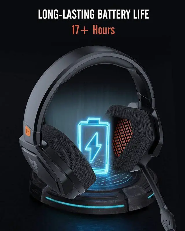 Alt view image 6 of 7 - NUBWO G06 Wireless Gaming Headset for PS5, PS4, PC, Noise Cancelling Over Ear Gaming Headphones with Mic, 2.4GHz Ultra-Low Latency, Soft Memory Earmuffs, Wired Mode for Xbox One, Xbox Series X Games