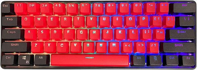 Kraken Pro 60 BRED Edition 60% Black and Red Mechanical  Keyboard + Kraken BRED Coiled Cable (Black and Red Gaming Keyboard) : Video  Games