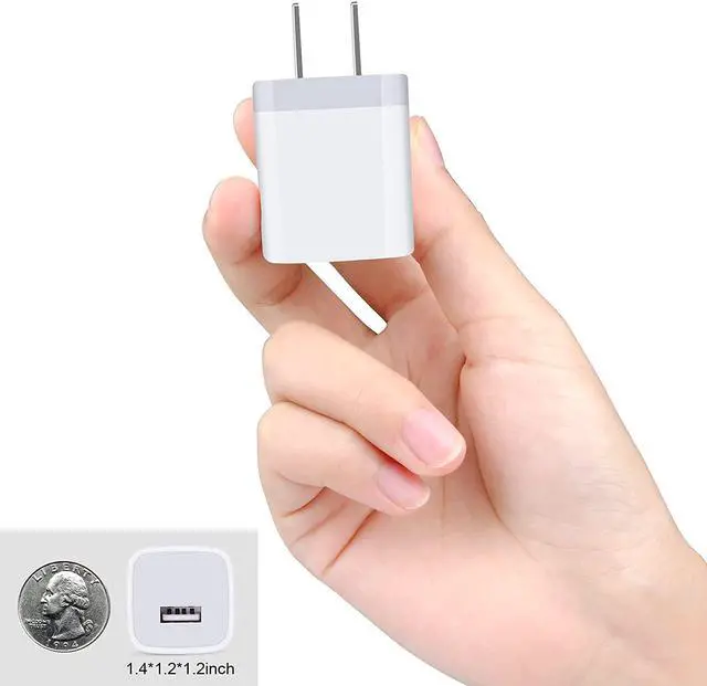 Alt view image 6 of 7 - iPhone Charger Block Plug in Phone Charger 4Pack Single Port USB Wall Charge Fast Charging Adapter Cube Box for iPhone 16 15 14 13 SE(2020) 12/11pro/XS/XS Max  Galaxy S25/S24/S23 LG