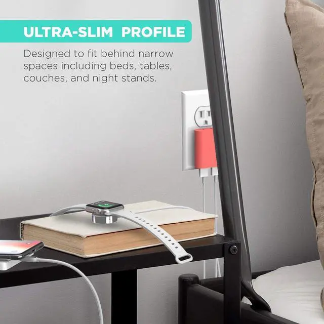 Alt view image 3 of 7 - iHome 2 Port USB Wall Charger: AC Pro Multiport USB Charger, USB Plug Adapter & Phone Charging Block, Double USB Wall Plug, Flat 2 Port USB Charger & USB Wall Adapter