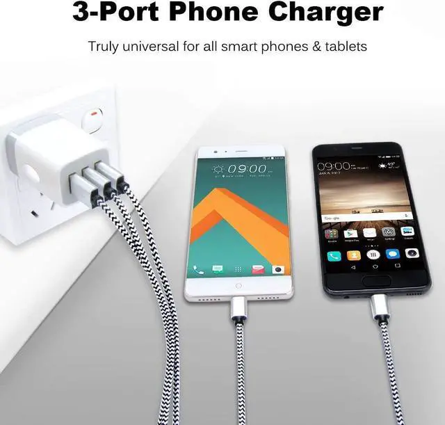 Alt view image 2 of 2 - USB Charging Plug, Wall Charger Adapter, Sicodo 3Pack Universal Travel 3.1A 3Muti Port Fast Charging Block Compatible with iPhone 14 13 12 SE2020 11 Xs Pro,Samsung Galaxy S23 S22 S21 S20 Ultra, Google