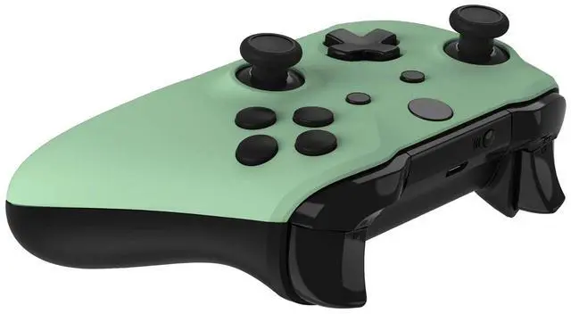 Alt view image 6 of 7 - Matcha Green Front Housing Shell Cover for Xbox One S/X Controller, Replacement Parts Custom Case Faceplate for Xbox One Wireless Controller Model 1708 @