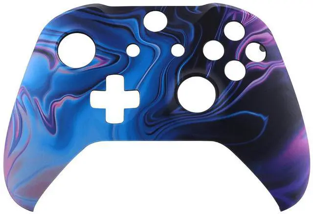 Alt view image 7 of 7 - Origin of Chaos Patterned Front Housing Shell Case, Soft Touch Faceplate Cover Replacement Kit for Xbox One S & One X Controller (Model 1708) - Controller NOT Included @