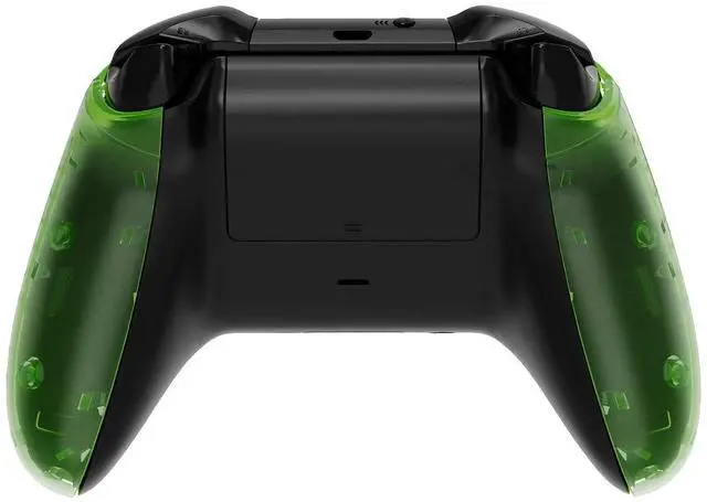 Alt view image 5 of 7 - Transparent Clear Green Faceplate Side Rails for Xbox One Wireless Controller Model 1708, Replacement Front Housing Shell Panels for Xbox One X & One S Controller @