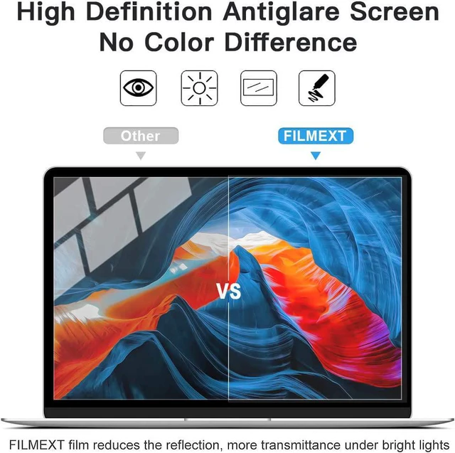 Alt view image 6 of 6 - 2 Pack 14 Laptop Screen Protector Eye Protection Anti Glare Anti Blue Light Screen Protector for 14 Inch with 16:9 Aspect Ratio Laptop
