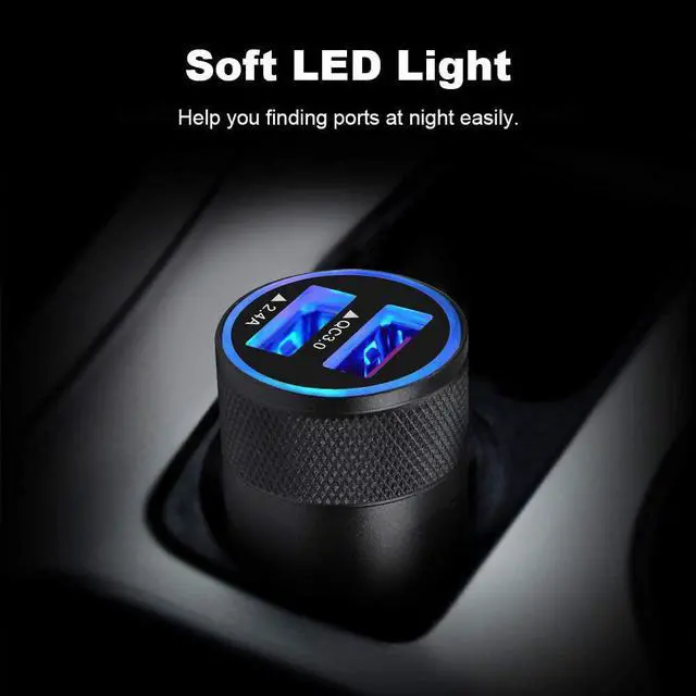 Alt view image 6 of 7 - USB C Fast Car Phone Charger for Samsung Galaxy S25 Ultra Plus S25+ S24 FE A55 A35 A15 S24 S23 S22 S21 S20 5G FE Plus Ultra S10 S10e S9 S8 Note 20 10 9 8 A53 A42, Accessories Adapter Type C Cable 3ft