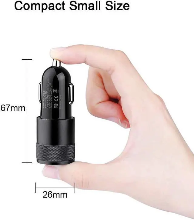 Alt view image 6 of 7 - Fast Car Charger Quick Charging 5.4A/30W Phone USB Adapter Rapid Plug 2 Port Cigarette Lighter Auto Charger Flush Compatible  Tablet iPhone iPad LG Automobile