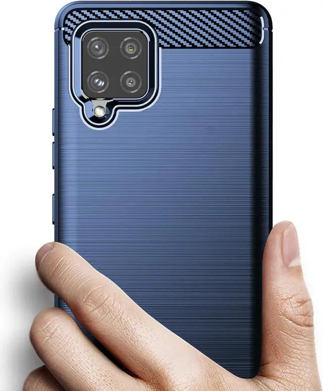Alt view image 3 of 7 - Osophter for Galaxy A42 5G Case Samsung M42 5G Case Shock-Absorption Flexible TPU Rubber Protective Cell Phone Cover for Samsung Galaxy A42 5G(Navy Blue)