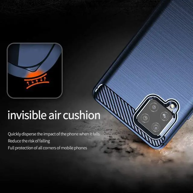 Alt view image 5 of 7 - Osophter for Galaxy A42 5G Case Samsung M42 5G Case Shock-Absorption Flexible TPU Rubber Protective Cell Phone Cover for Samsung Galaxy A42 5G(Navy Blue)