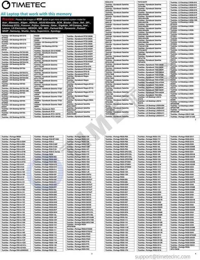 Alt view image 2 of 7 - Timetec 8GB KIT(2x4GB) DDR3L / DDR31866MHz PC3L-14900 / PC3-14900 Non-ECC Unbuffered 1.35V / 1.5V CL13 1Rx8 Single Rank 204 Pin SODIMM Laptop Notebook PC Computer Memory RAM Module Upgrade