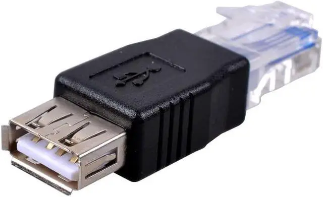 Main image of 1x Type A USB2.0 Female to Ethernet RJ45 Male Plug Adapter Connector