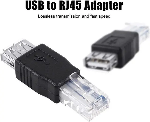 Alt view image 2 of 7 - 1x Type A USB2.0 Female to Ethernet RJ45 Male Plug Adapter Connector