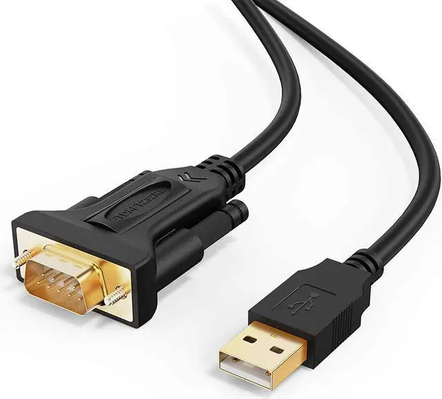 Main image of USB to RS232 Adapter (FTDI Chipset), CableCreation 3 Feet RS-232 Male DB9 Serial Converter Cable for Windows 10, 8.1, 8,7, Vista, XP, 2000, Linux, Mac OS X 10.6 and Above,1M / Black