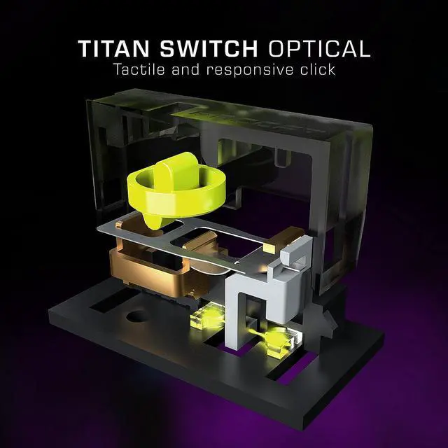 Alt view image 7 of 7 - ROCCAT Kone Pro PC Gaming Mouse, Lightweight Ergonomic Design, Titan Switch Optical, AIMO RGB Lighting, Superlight Wired Computer Mouse, Titan Scroll Wheel, Honeycomb Shell, 19K DPI, Black