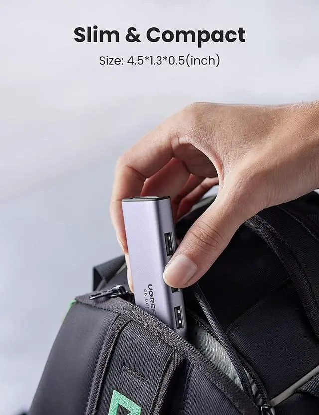 Alt view image 7 of 7 - UGREEN USB C Hub HDMI Adapter 4K@60Hz for MacBook Pro 2021/2020/2019/2018, 6 in 1 Dongle USB-C to HDMI, Sd/TF Card Reader, and 3 Ports USB 3.0