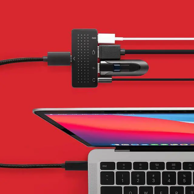 Alt view image 3 of 4 - Twelve South StayGo Mini | Ultra-Thin USB-C Hub for Type C Tablets, Laptops and iPad Pro, MacBook for Home, Office & Travel