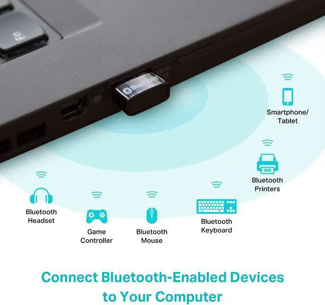 Alt view image 3 of 6 - TP-Link USB Bluetooth Adapter for PC, 5.0 Bluetooth Dongle Receiver (UB500) Supports Windows 11/10/8.1/7 for Desktop, Laptop, Mouse, Keyboard, Printers, Headsets, Speakers, PS4/ Xbox Controllers