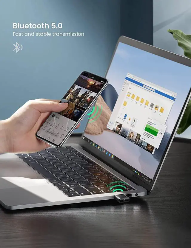 Alt view image 3 of 7 - UGREEN Bluetooth Adapter for PC USB Bluetooth 5.0 Receiver Dongle Mini Size Wireless Computer Adapter Compatible with Desktop Laptop Mouse Keyboard Printer Speaker Support Windows 11/10/8.1/8/7