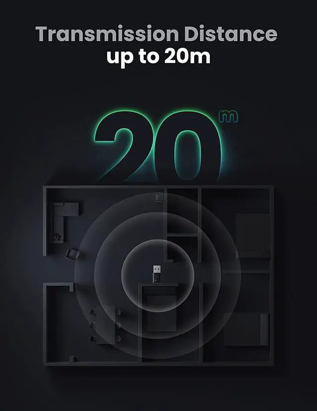 Alt view image 6 of 7 - UGREEN Bluetooth Adapter for PC USB Bluetooth 5.0 Receiver Dongle Mini Size Wireless Computer Adapter Compatible with Desktop Laptop Mouse Keyboard Printer Speaker Support Windows 11/10/8.1/8/7