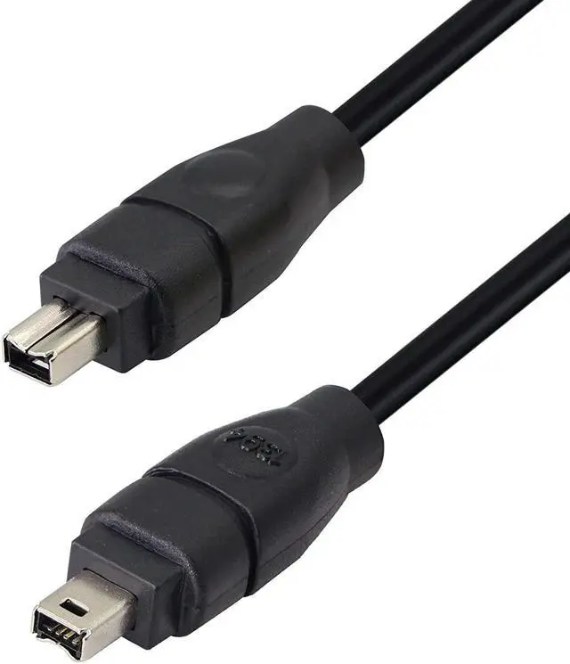 Main image of FireWire 400 Cable Cord 4 Pin to 4 Pin Male to Male iLink DV Cable Firewire 400 IEEE 1394 Cord for Computer Laptop PC to Camcorder - 6 Feet Black