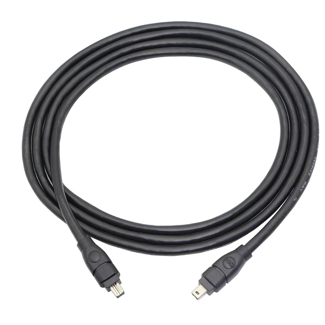 Alt view image 2 of 4 - FireWire 400 Cable Cord 4 Pin to 4 Pin Male to Male iLink DV Cable Firewire 400 IEEE 1394 Cord for Computer Laptop PC to Camcorder - 6 Feet Black (Pack of 2)